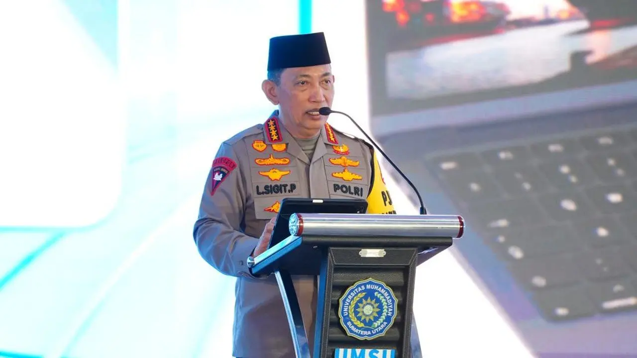 Kapolri Ajak Mahasiswa UMSU Bijak Kelola Era Digital, Lawan Hoaks dan Provokasi