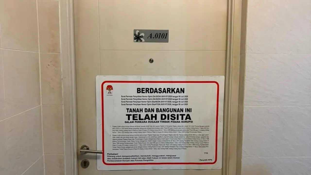 KPK Sita Apartemen Mewah Anggota DPRD Bengkulu Terkait Suap
