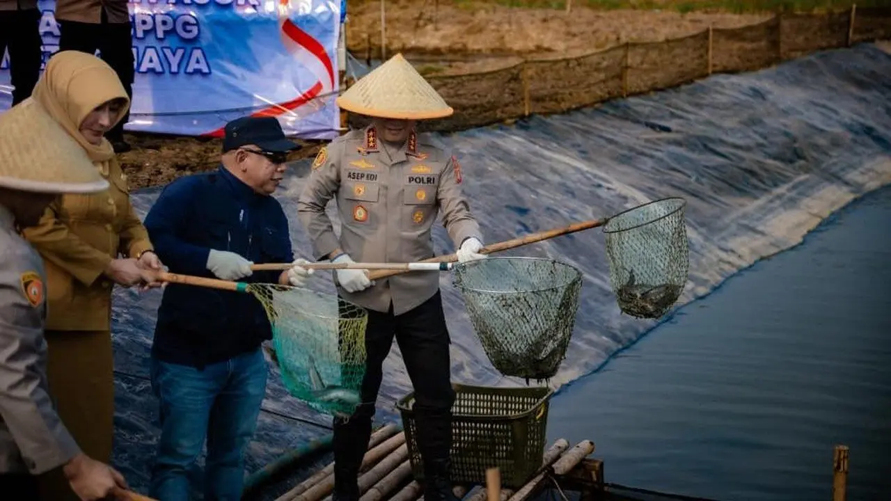 Polda Metro Panen 10 Ton Ikan dan Udang untuk Dukung Ketahanan Pangan